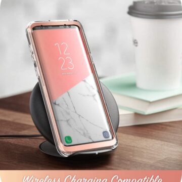 i-Blason Cosmo Series Designed for Galaxy S9 Case, Full-Body Bumper Protective Case with Built-in Screen Protector (Marble) - Compatible with Galaxy S9 (2018 Release) only