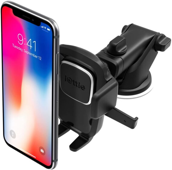 Phone Holder Desk Stand iOttie Easy One Touch 4 Dash & Windshield Car Mount Phone Holder Desk Stand Pad & Mat for iPhone, Samsung, Moto, Huawei, Nokia, LG, Smartphones