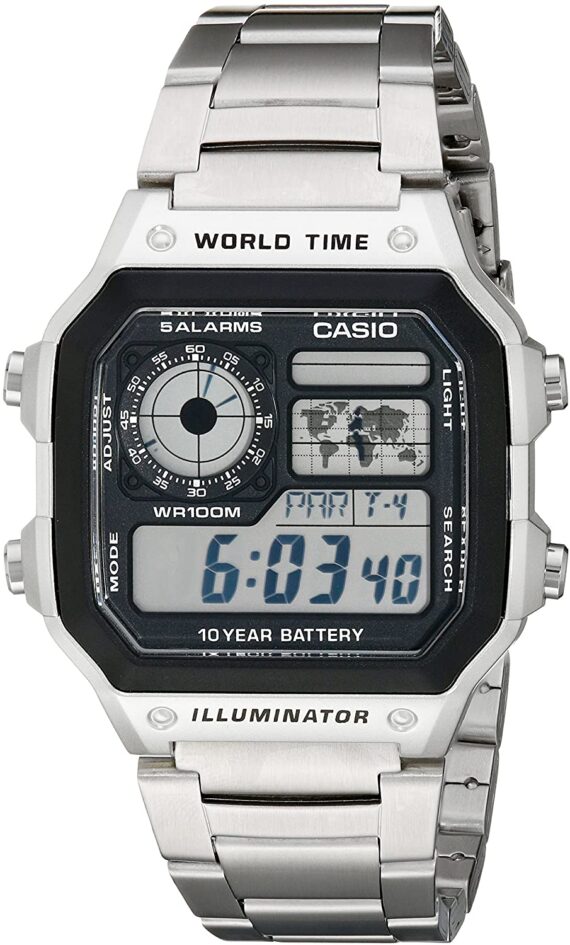 Casio Men's AE1200WHD-1A Stainless Steel Digital Watch