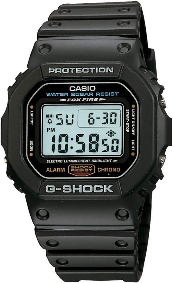 Men's Watch with Resin Strap Casio Men's G-Shock Quartz Watch with Resin Strap, Black, 20 (Model DW5600E-1V)