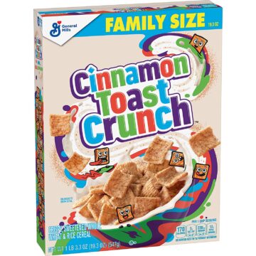 Cinnamon Toast Crunch Cerea Cinnamon Toast Crunch, Cereal with Whole Grain, 19.3 oz