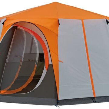 Coleman Waterproof Tent Octagon Coleman Tent Octagon, 6 to 8 Man Festival Dome Tent, Waterproof Family Camping Tent with Sewn-in Groundsheet