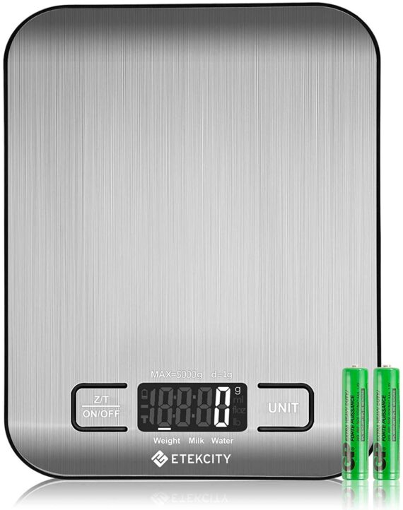 Etekcity Food Kitchen Scale Etekcity Food Kitchen Scale, Digital Grams and Oz for Cooking, Baking, and Weight Loss, Christmas Gift for Holiday Meal Prep, Small, Stainless Steel