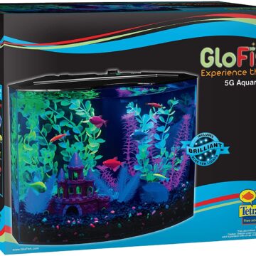Fish Aquarium LED Lighting GloFish Aquarium Kit Fish Tank with LED Lighting and Filtration Included