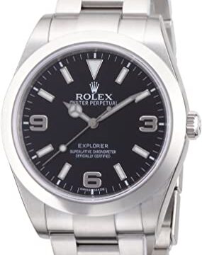 Oyster Automatic Mens Watch Rolex Explorer Black Dial Stainless Steel Rolex Oyster Automatic Mens Watch 214270
