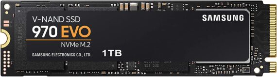 Internal Solid State Drive Samsung (MZ-V7E1T0BW) 970 EVO SSD 1TB - M.2 NVMe Interface Internal Solid State Drive with V-NAND Technology, BlackRed