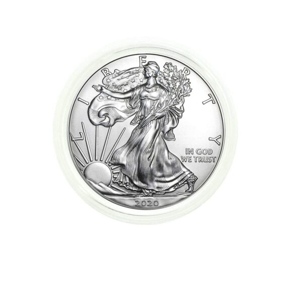 American Silver Eagle Coin 2020 - American Silver Eagle .999 Fine Silver in Direct Fit Air Tite with our Certificate of Authenticity Dollar Uncirculated Us Mint