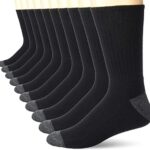 Amazon Essentials Men's 10-Pack Cotton Half Cushioned Crew Socks
