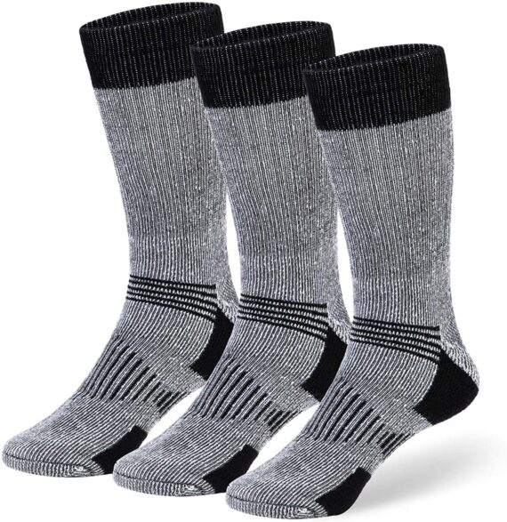 COZIA Wool Socks 80% Merino Men’s and Women’s Warm Thermal Boot Socks 3 Pairs