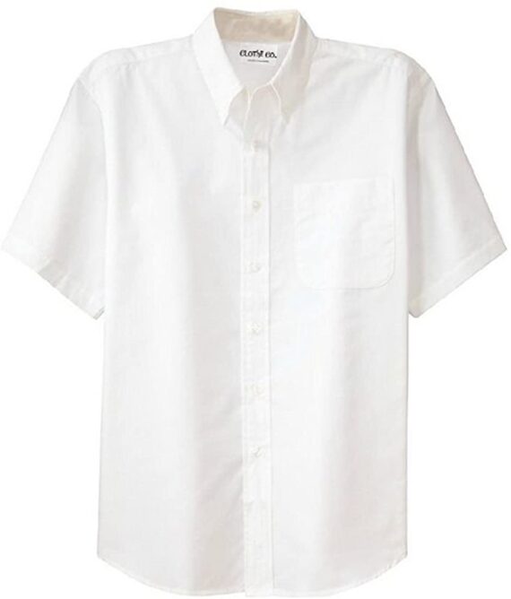 Clothe Co. Men's Short Sleeve Wrinkle Resistant Easy Care Button Up Shirt