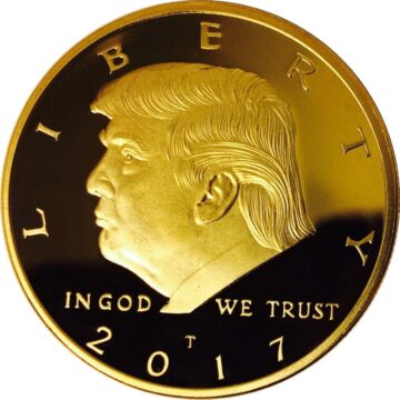 Donald Trump Gold Coin Donald Trump Gold Coin, Gold Plated Collectable Coin and Case Included, 45th President, Certificate of Authenticity Official