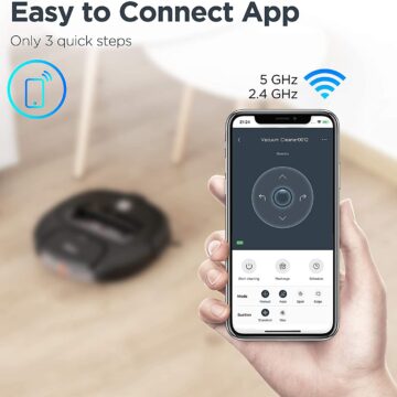 Eureka Groove Robot Vacuum Cleaner, Wi-Fi Connected App, Alexa & Remote Controls, Self-Charging, NER300