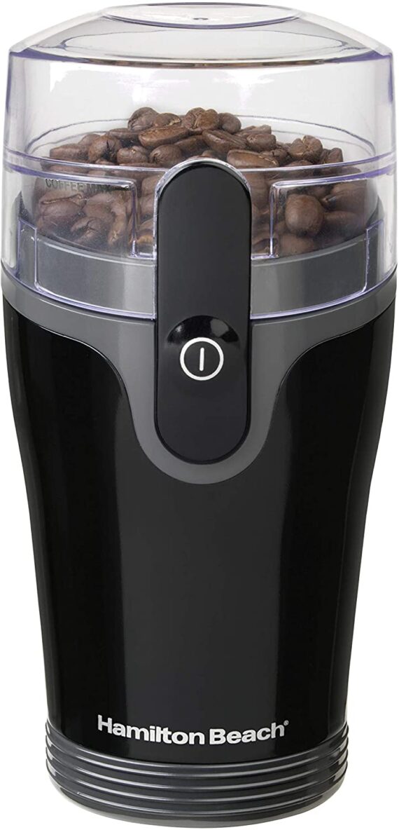 Hamilton Beach Fresh Grind 4.5oz Electric Coffee Grinder for Beans, Spices and More, Stainless Steel Blades, Black