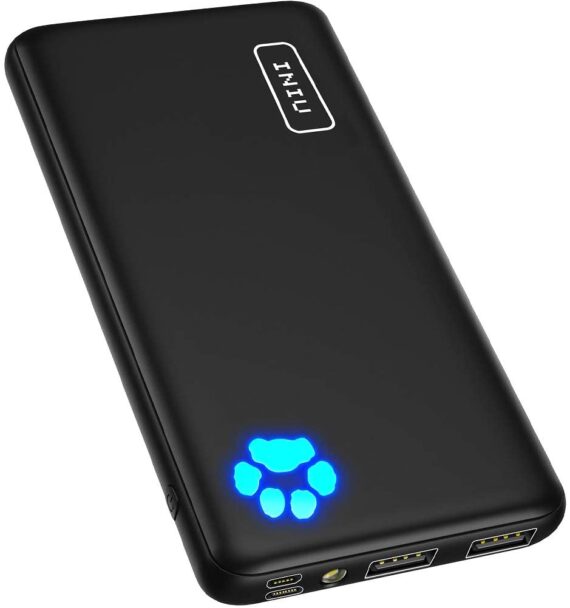 INIU Portable Charger USB INIU Portable Charger, USB C Slimmest & Lightest Triple 3A High-Speed 10000mAh Power Bank, Flashlight Battery Pack Compatible with iPhone 12 11 X 8 Plus Samsung S20 Google LG iPad etc. [2021 Version]