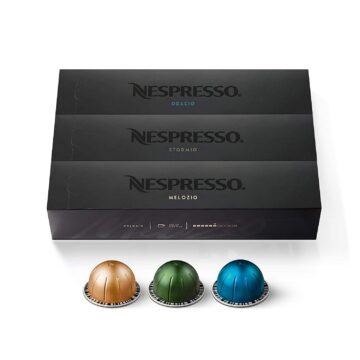 Nespresso Capsules VertuoLine, Variety Pack, Medium and Dark Roast Coffee Stormio, Odacio, Melozio 10 Count (Pack of 3) 30.0 Count