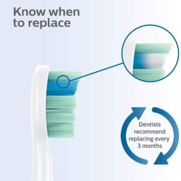 Philips Sonicare HX9023 65 Genuine C2 Optimal Plaque Control Toothbrush Head, 3 Pack Whit