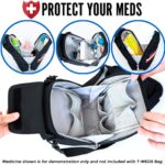 PracMedic Bags First Aid Bags Empty- Holds Diabetic Supplies, Epipen, Antihistamine, Supplement Organizer- Insulated Medicine Bag The Perfect Safety Kit During Travel and School (Black