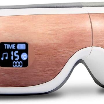 REAK Eye Massager Electric Eye Care Instrument with Air Pressure, Heating, Vibration, Bluetooth for Relief Eye Fatigue, Dry Eyes and Dark Circle Etc, Eye Care Machine, Gift Choice