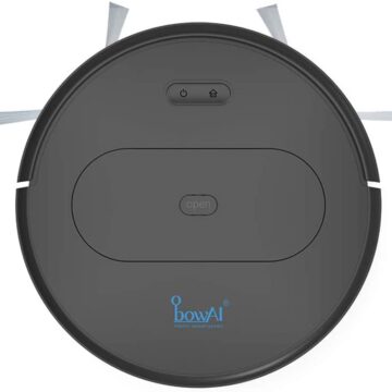 XRQ Robot Vacuum Cleaner with Turbo Mode Suction Up to 1800Pa, Self-Charging, Quiet Cleaning for Pet Hair, Hard Floors and Carpets, Up to 110 Min Runtime,Black